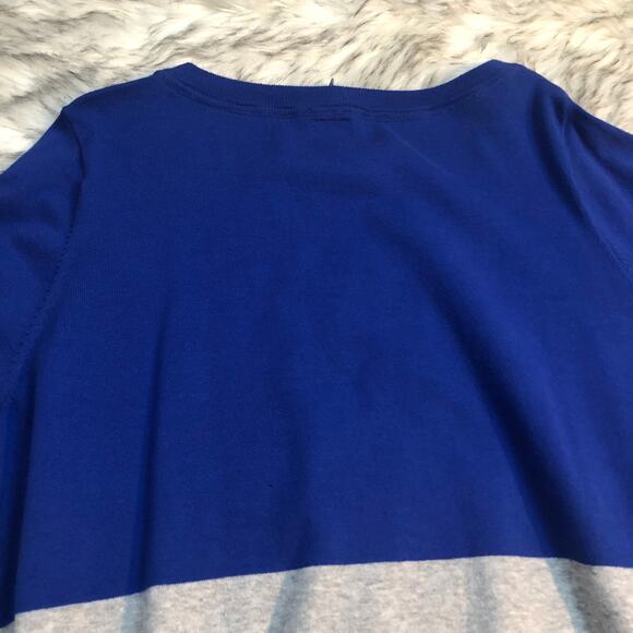 JcPenney JCP Blue, Gray, and Yellow Colorblock Knit Pullover Sweater 1X - Picture 12 of 14